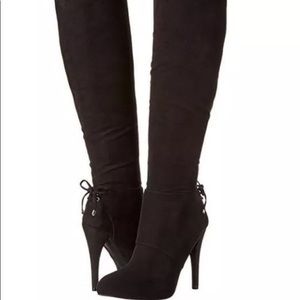 Nina Women's Keely Slouch Boot, Black, 7.5 M US